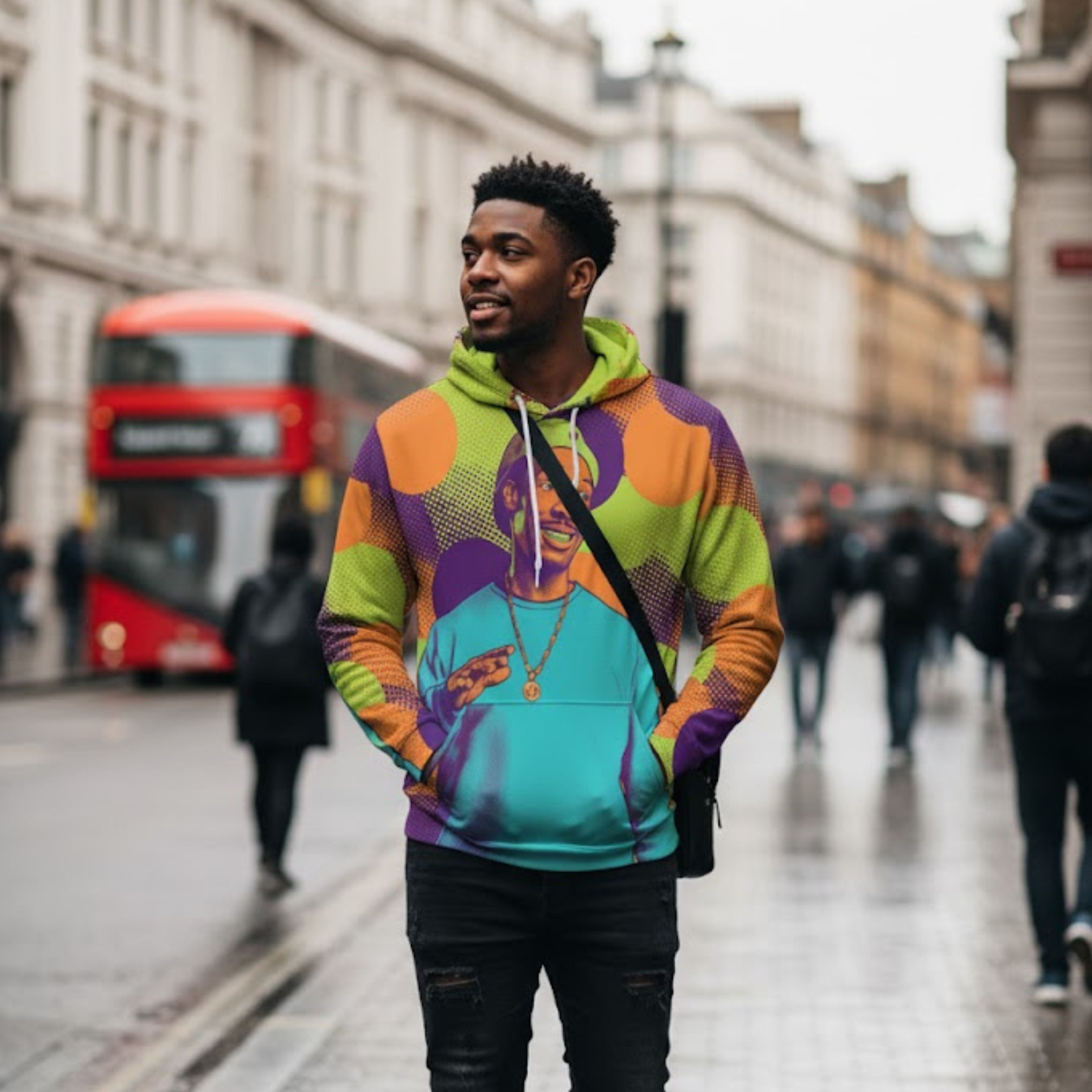 Pop Art Pullover | Habitual Line Stepper Unisex Hoodie | All Over Print Clothing | LINEHAUS