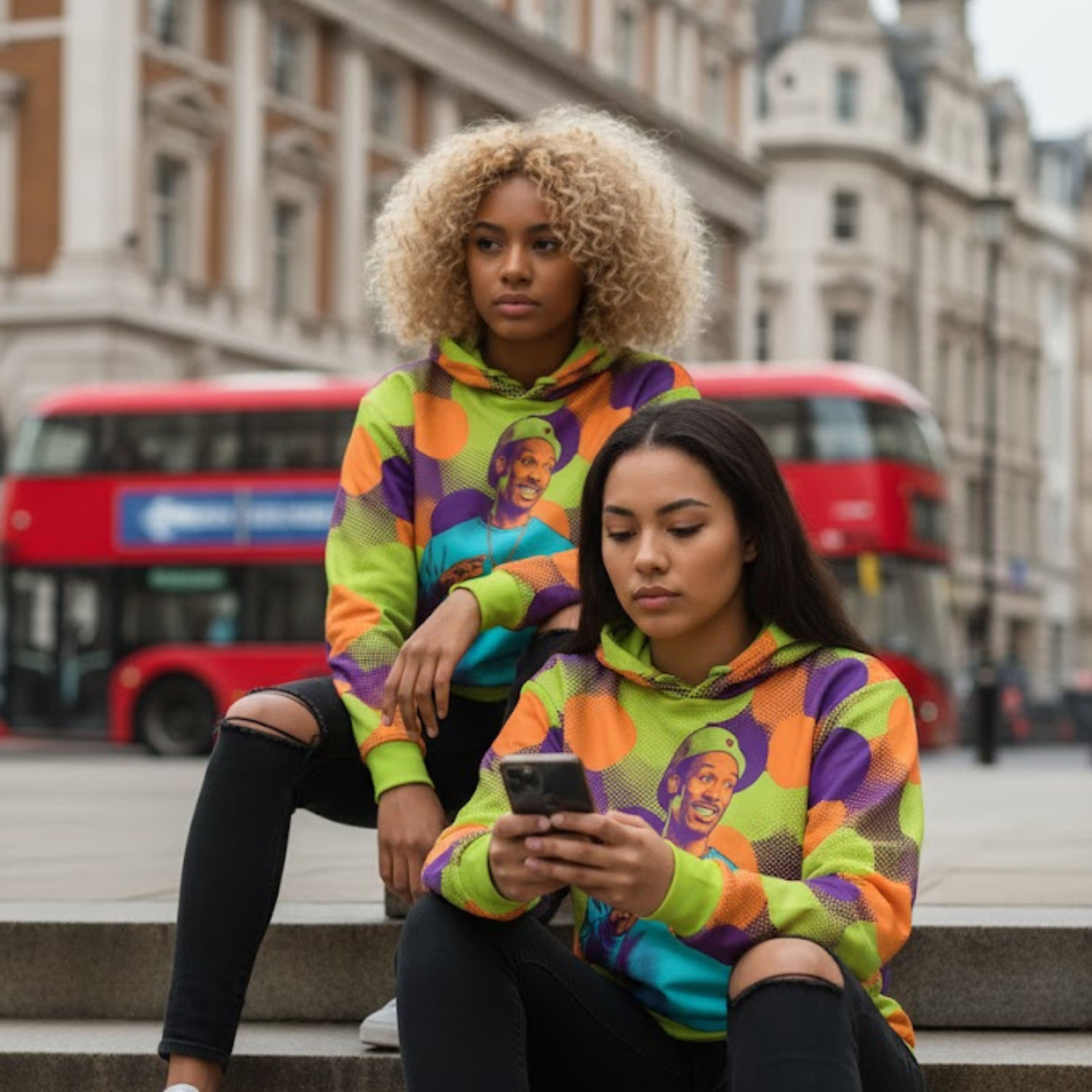 Pop Art Pullover | Habitual Line Stepper Unisex Hoodie | All Over Print Clothing | LINEHAUS