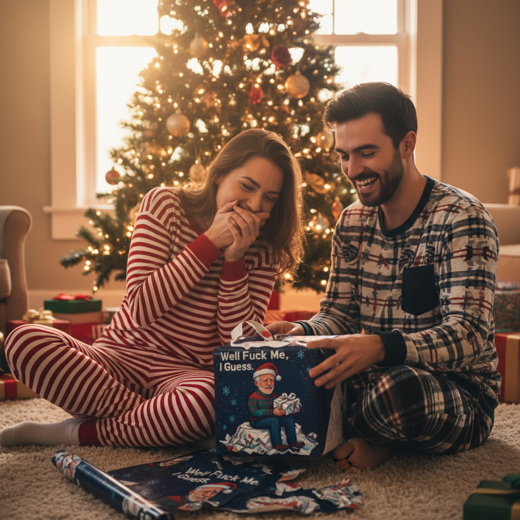 Christmas Wrapping Paper | Well F**k Me, I Guess | Funny Gift Wrap | LINEHAUS