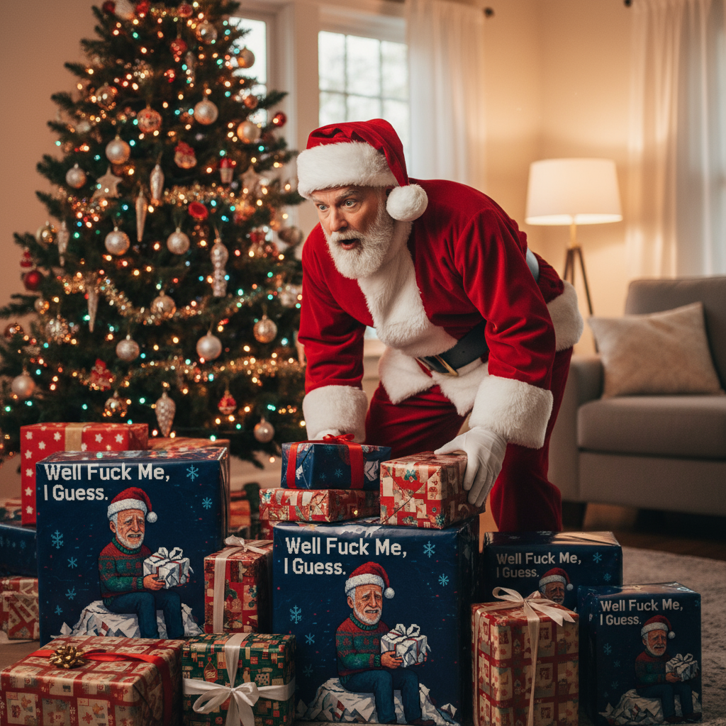 Christmas Wrapping Paper | Well F**k Me, I Guess | Funny Gift Wrap | LINEHAUS