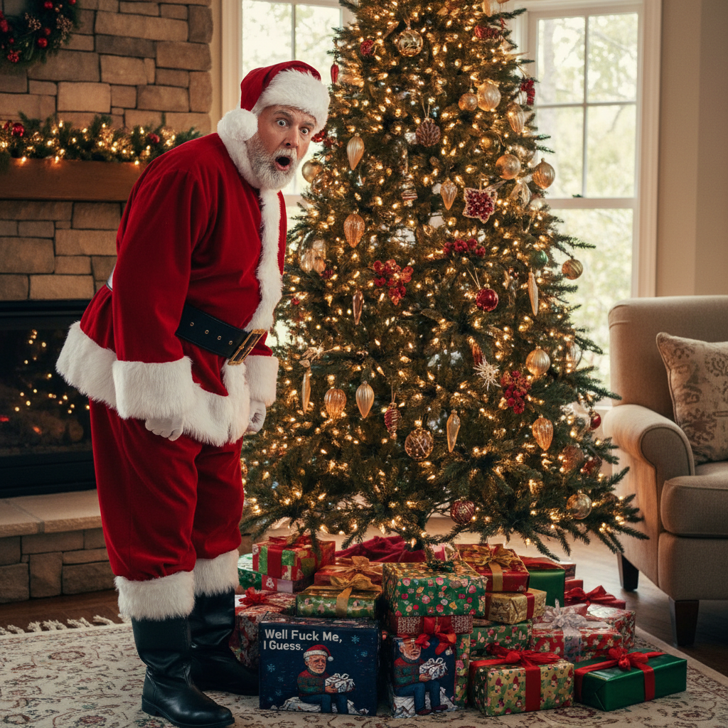 Christmas Wrapping Paper | Well F**k Me, I Guess | Funny Gift Wrap | LINEHAUS