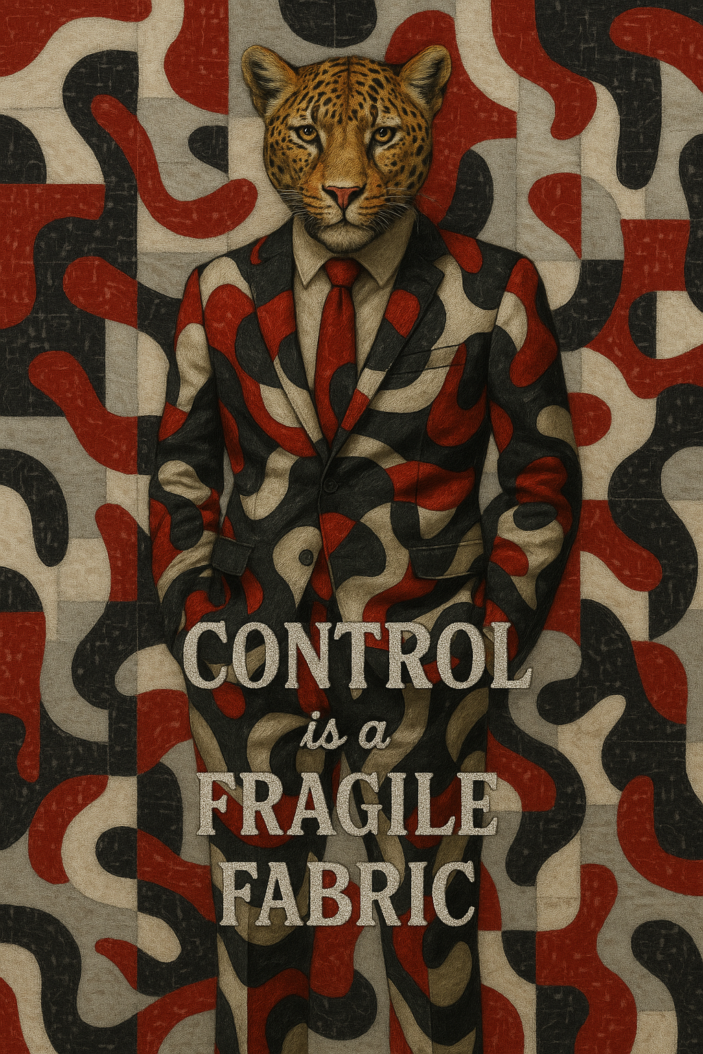 Control Leopard Stylish Wall Art | Modern Interior Poster | Masculine Decor | LINEHAUS
