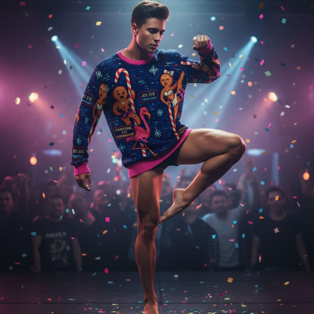 Gingerbread Gone Wild Ugly Christmas Sweater | All Over Print Unisex Sweater | Funny Gift | LINEHAUS