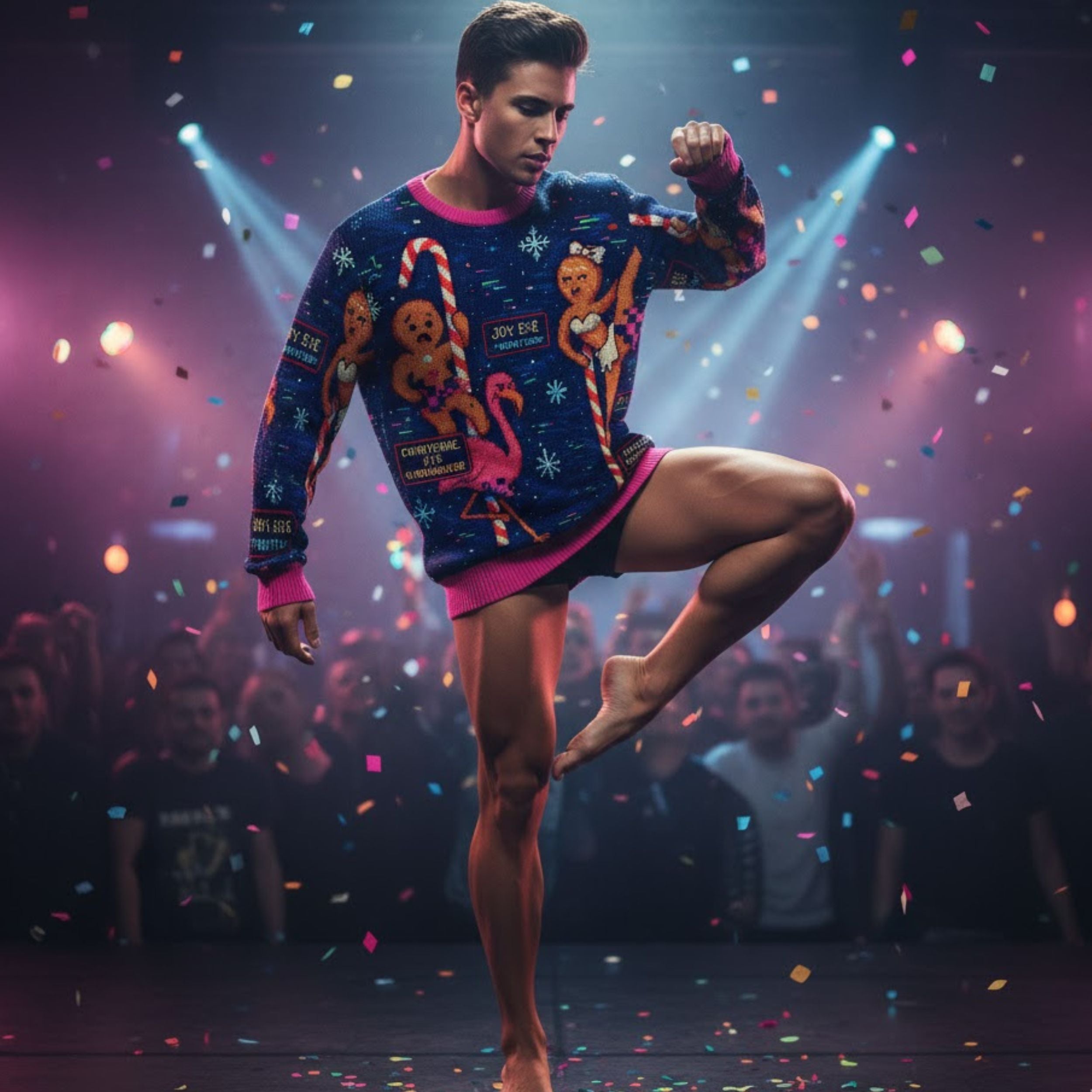 Gingerbread Gone Wild Ugly Christmas Sweater | All Over Print Unisex Sweater | Funny Gift | LINEHAUS