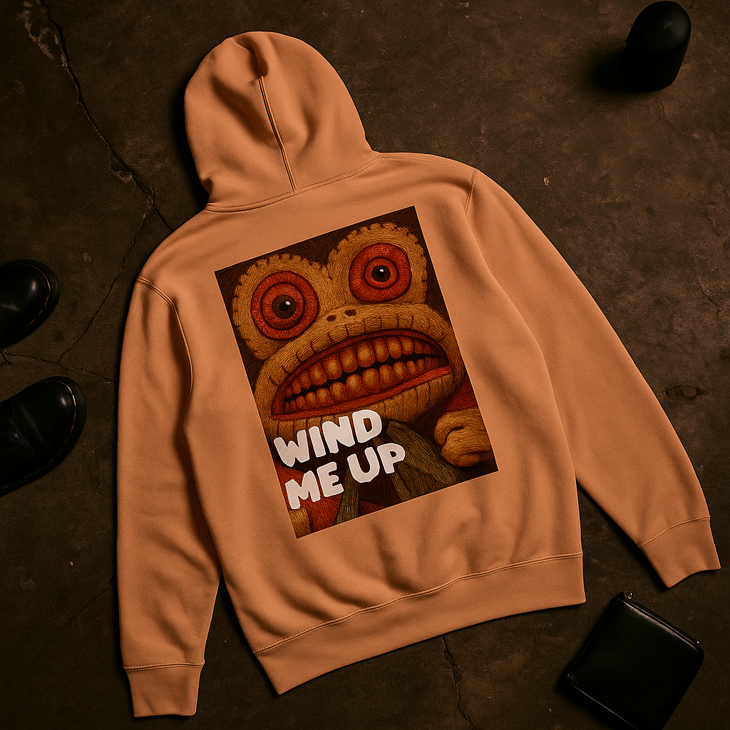 Pop Art Pullover | Wind Me Up Unisex Hoodie | Alternative Fashion Clothing | Horror Monkey | LINEHAUS
