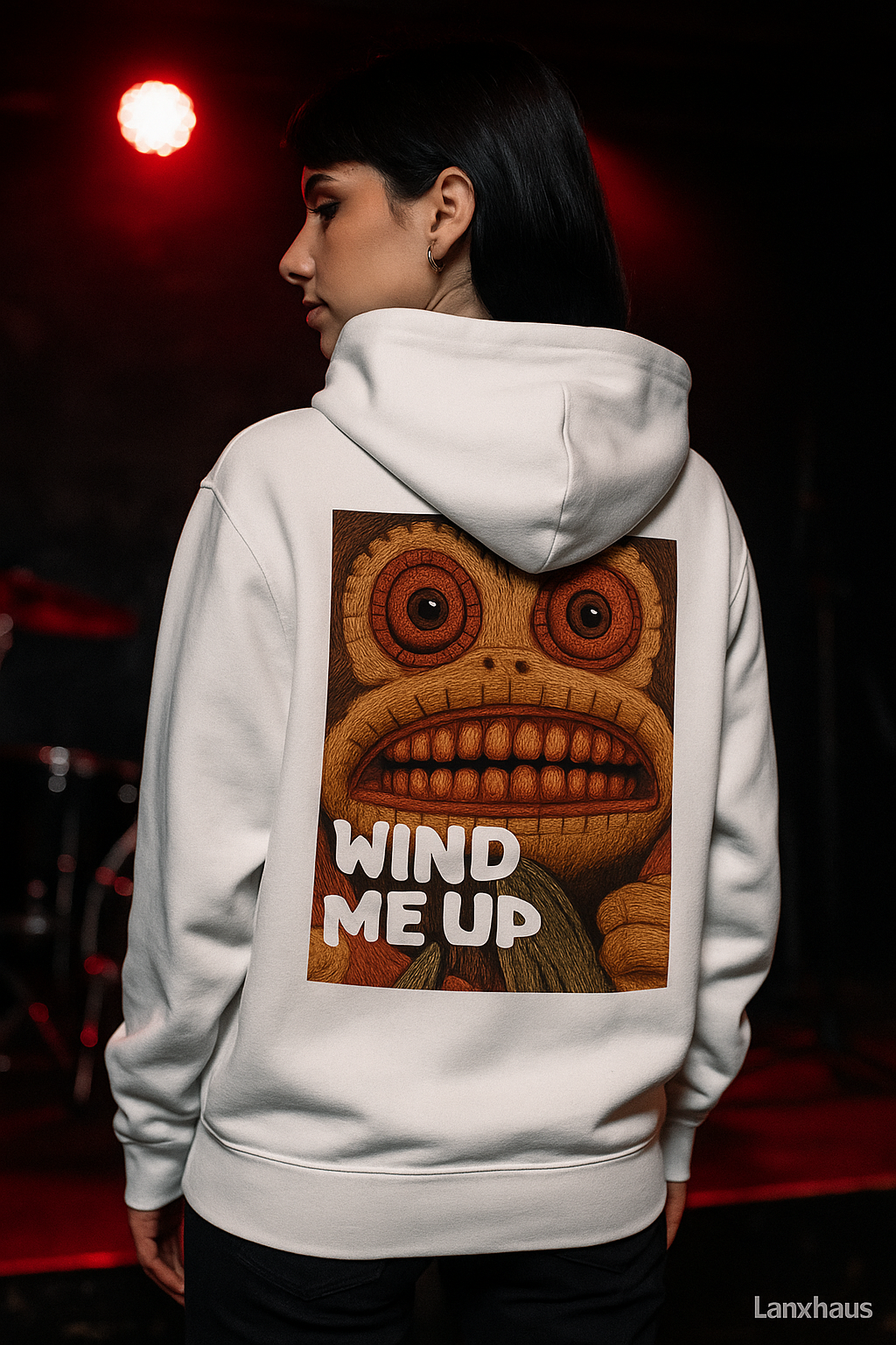 Pop Art Pullover | Wind Me Up Unisex Hoodie | Alternative Fashion Clothing | Horror Monkey | LINEHAUS