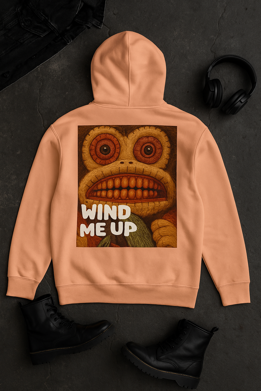 Pop Art Pullover | Wind Me Up Unisex Hoodie | Alternative Fashion Clothing | Horror Monkey | LINEHAUS