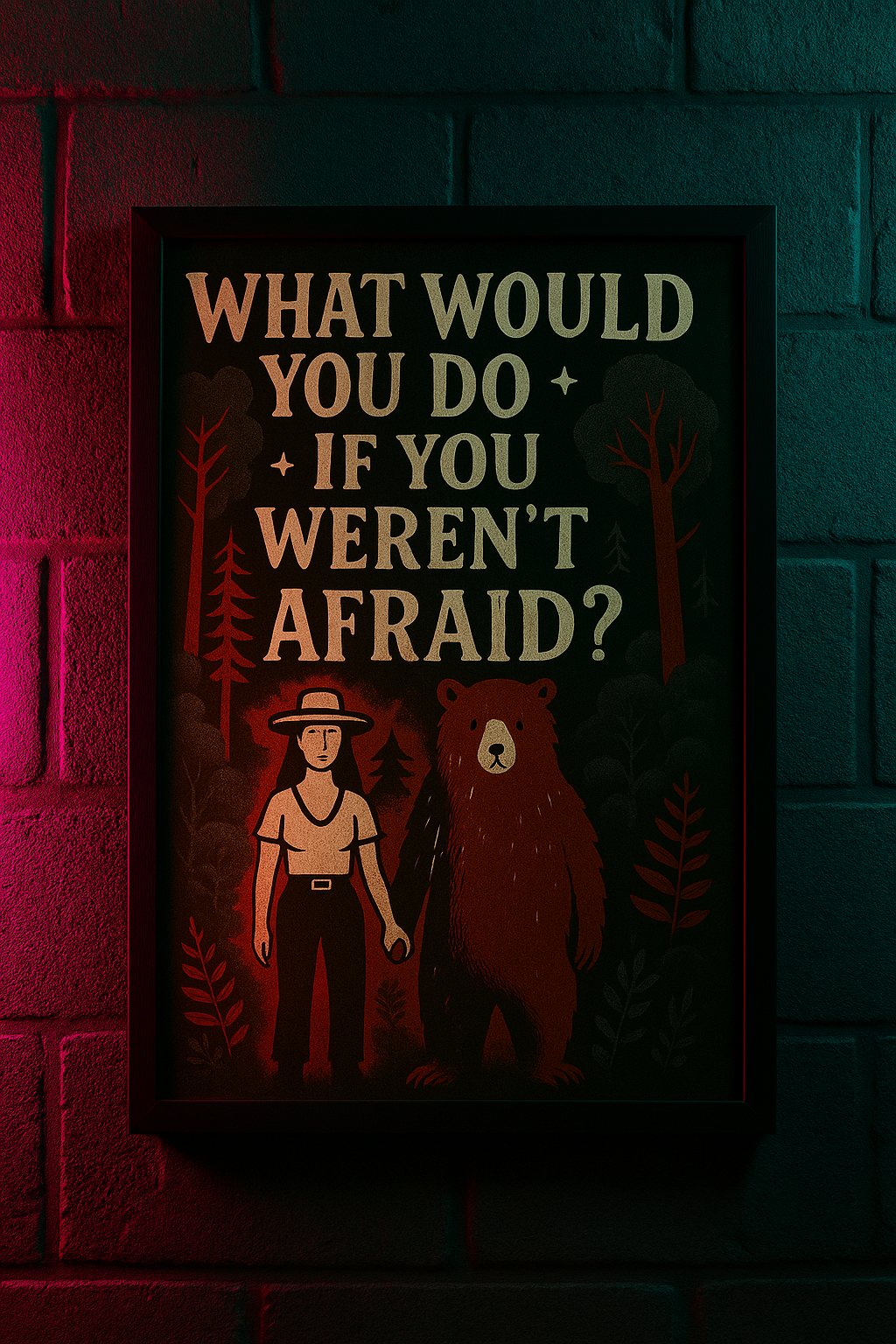 Stylish Wall Art | What Would You Do | Retro Graphic Design Poster | LINEHAUS