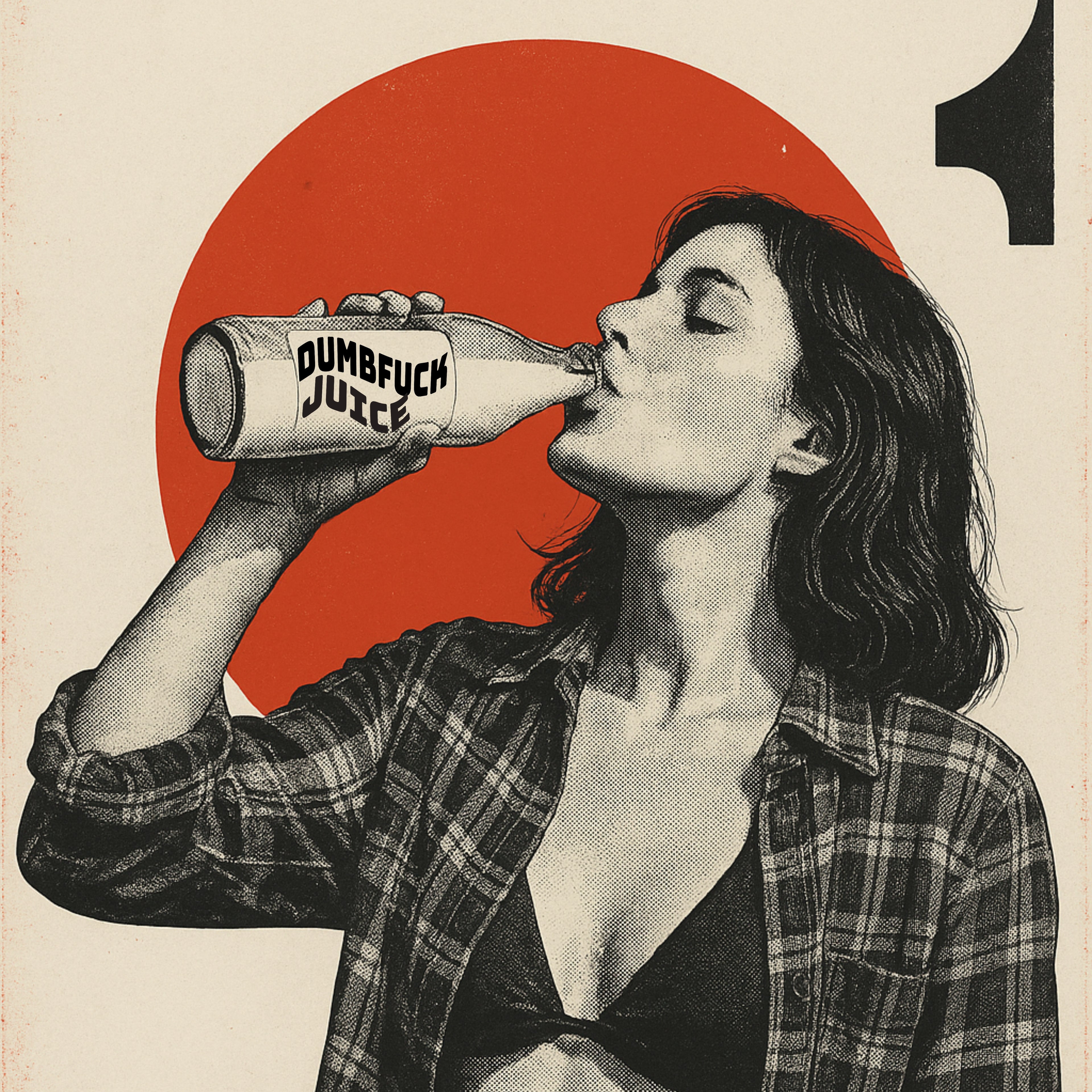 Stylish Wall Art | Dumbf**k Juice | Retro Graphic Design Poster | LINEHAUS