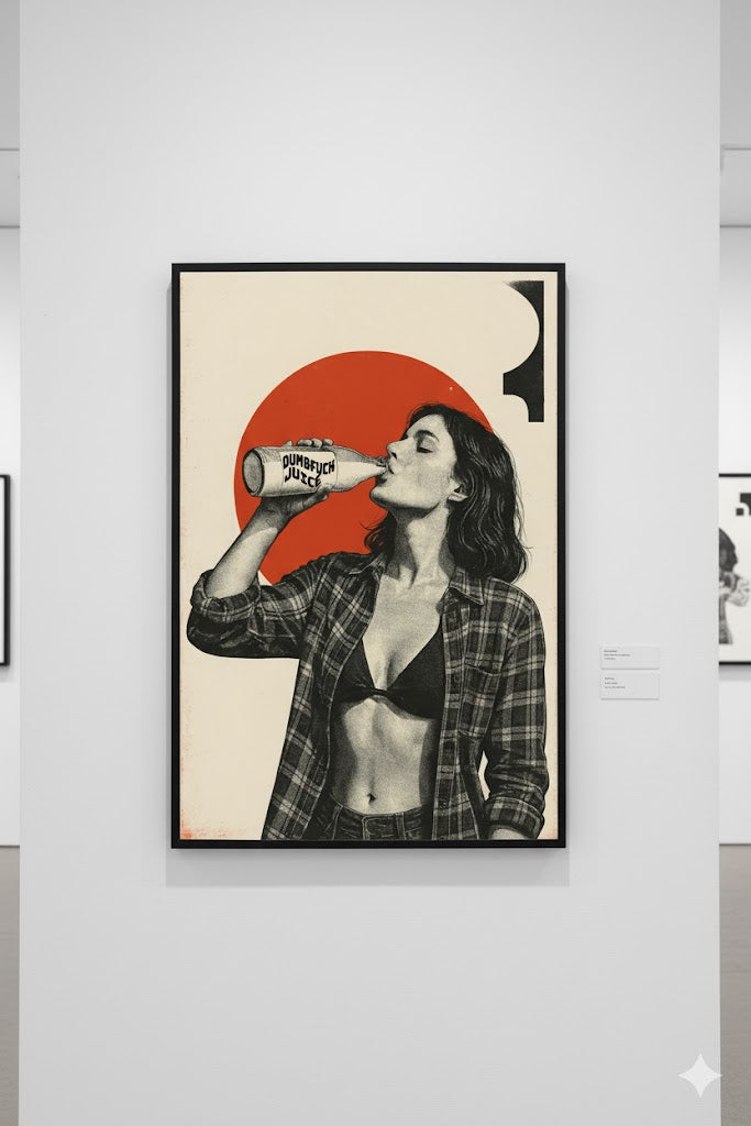 Stylish Wall Art | Dumbf**k Juice | Retro Graphic Design Poster | LINEHAUS