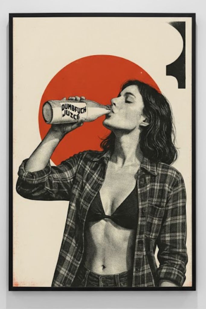 Stylish Wall Art | Dumbf**k Juice | Retro Graphic Design Poster | LINEHAUS