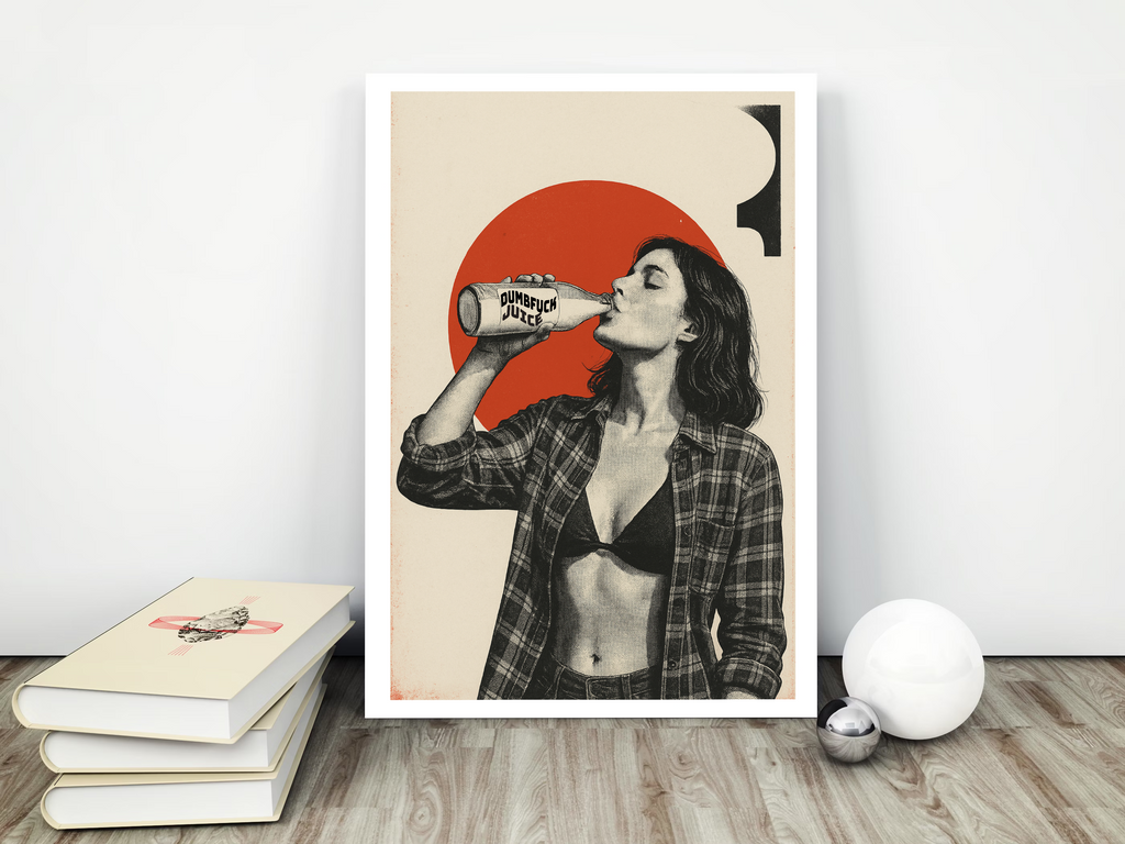 Stylish Wall Art | Dumbf**k Juice | Retro Graphic Design Poster | LINEHAUS