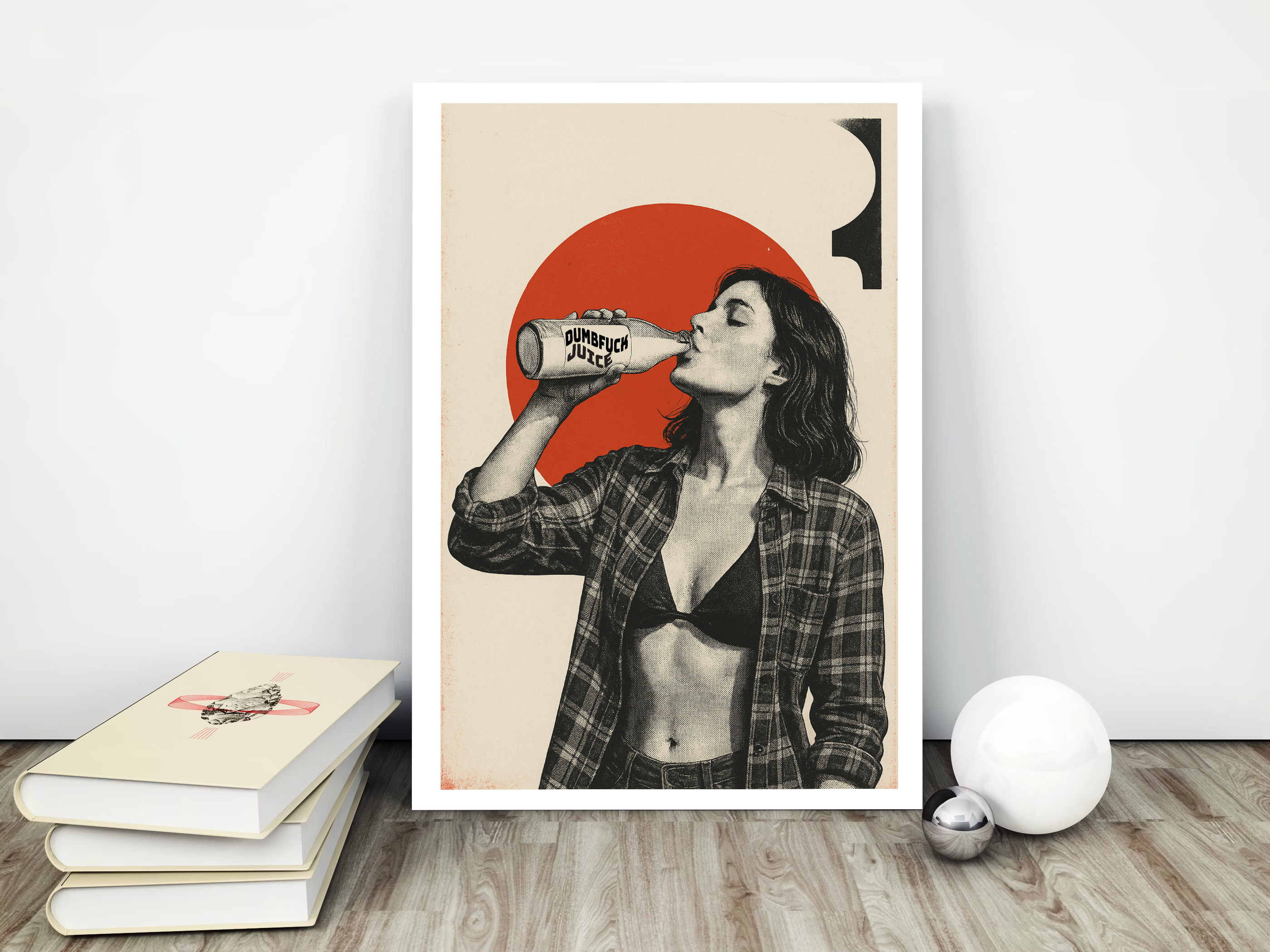Stylish Wall Art | Dumbf**k Juice | Retro Graphic Design Poster | LINEHAUS