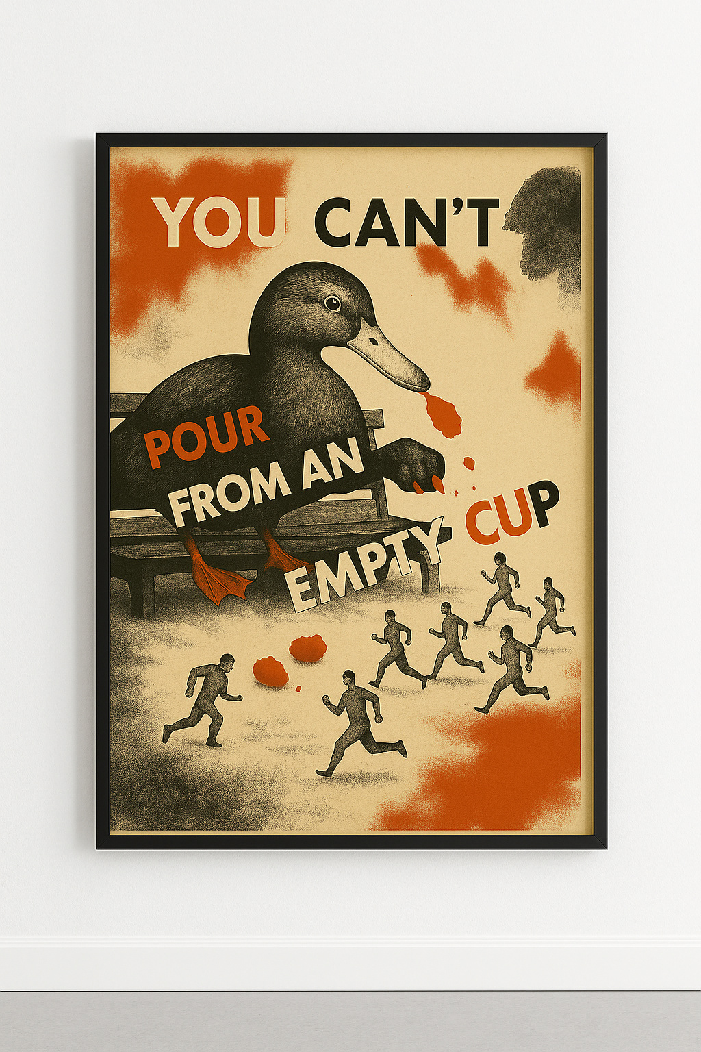 Stylish Wall Art | An Empty Cup | Retro Graphic Design Poster | LINEHAUS