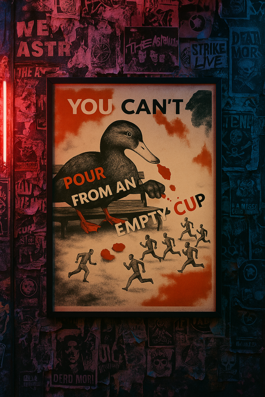 Stylish Wall Art | An Empty Cup | Retro Graphic Design Poster | LINEHAUS