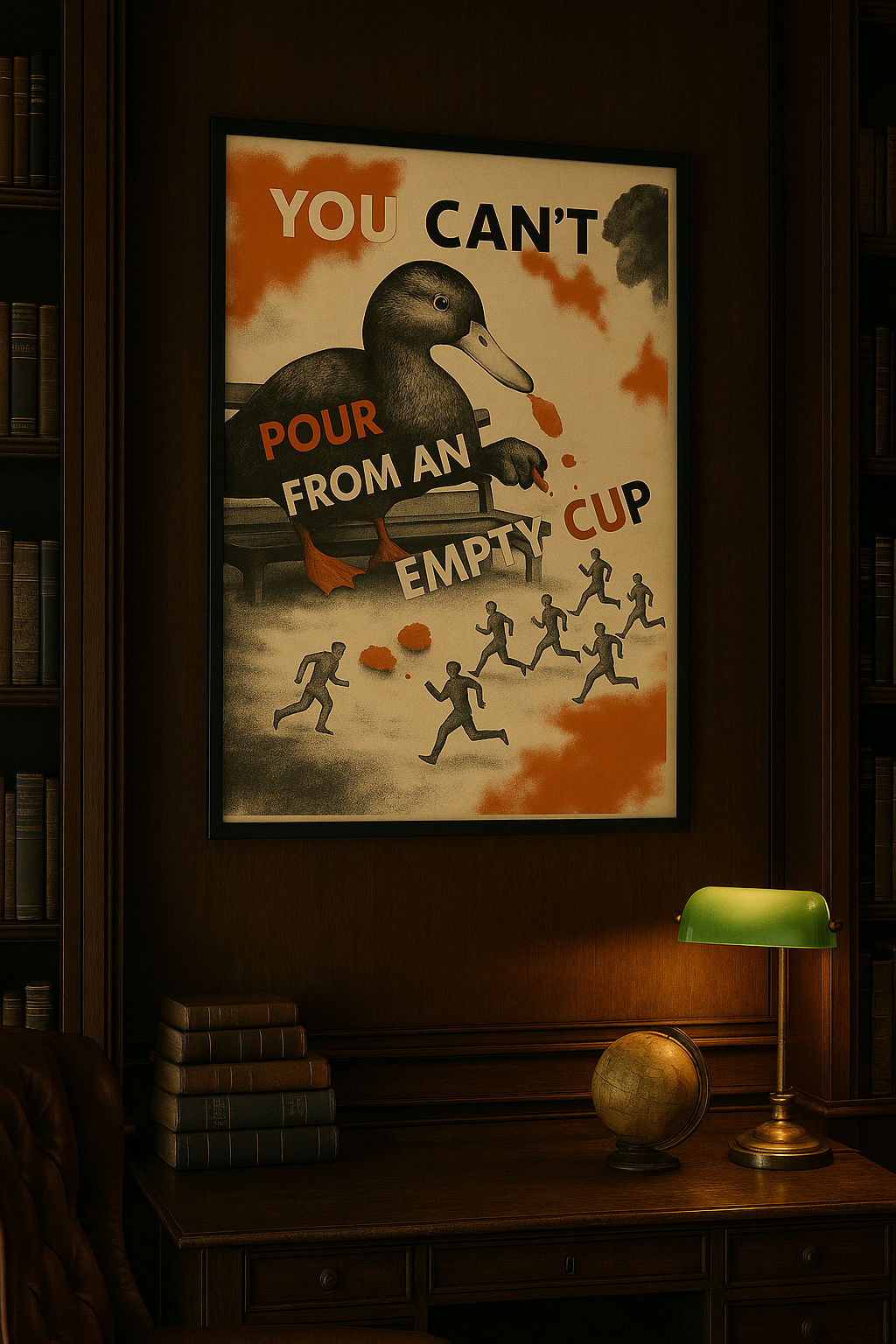 Stylish Wall Art | An Empty Cup | Retro Graphic Design Poster | LINEHAUS