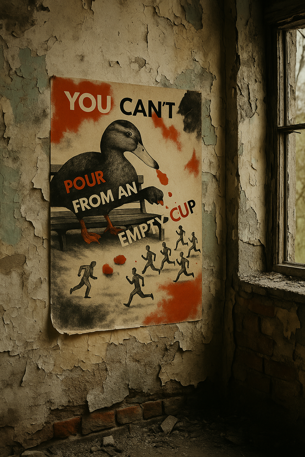 Stylish Wall Art | An Empty Cup | Retro Graphic Design Poster | LINEHAUS