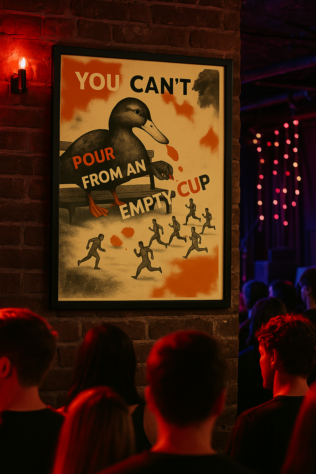 Stylish Wall Art | An Empty Cup | Retro Graphic Design Poster | LINEHAUS