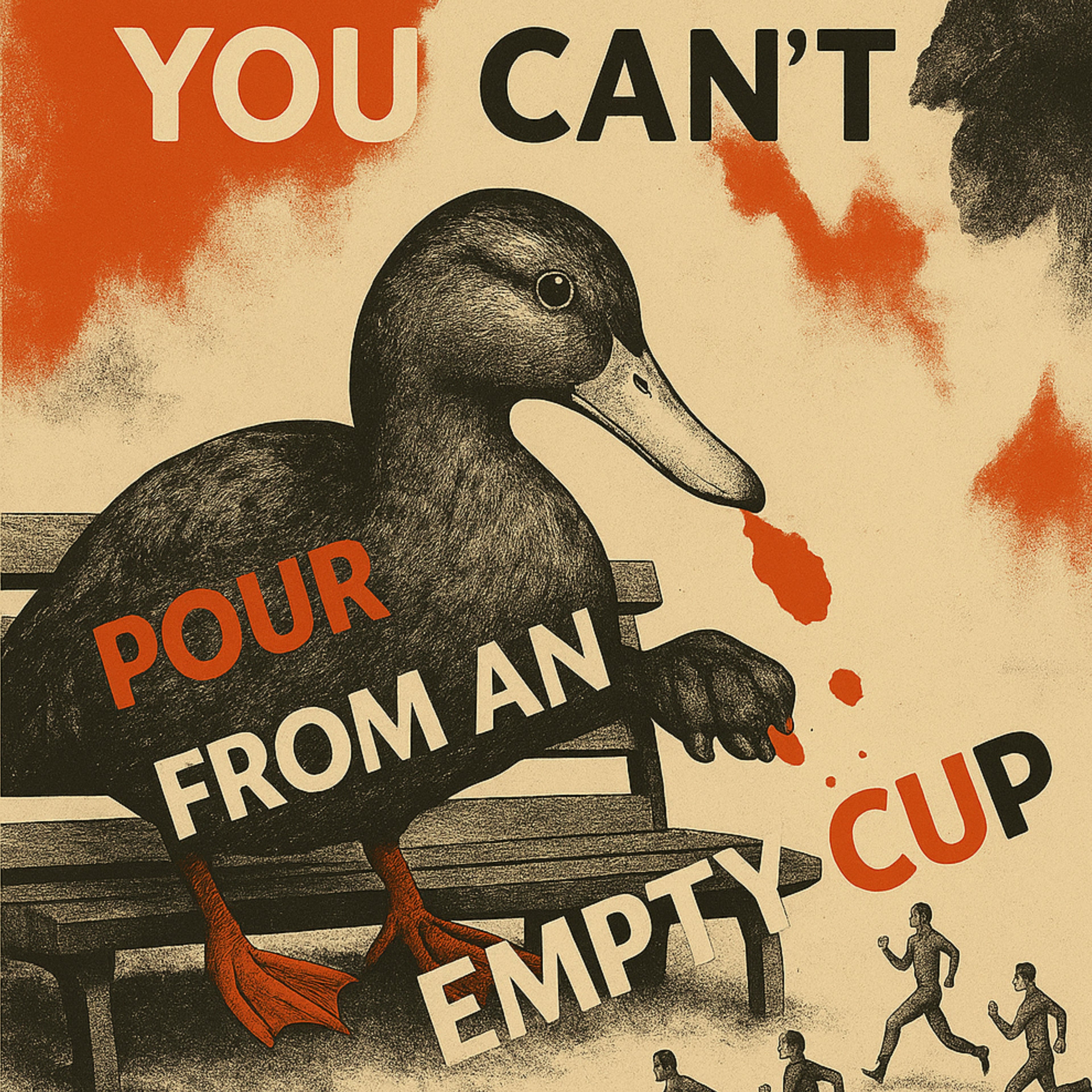 Stylish Wall Art | An Empty Cup | Retro Graphic Design Poster | LINEHAUS