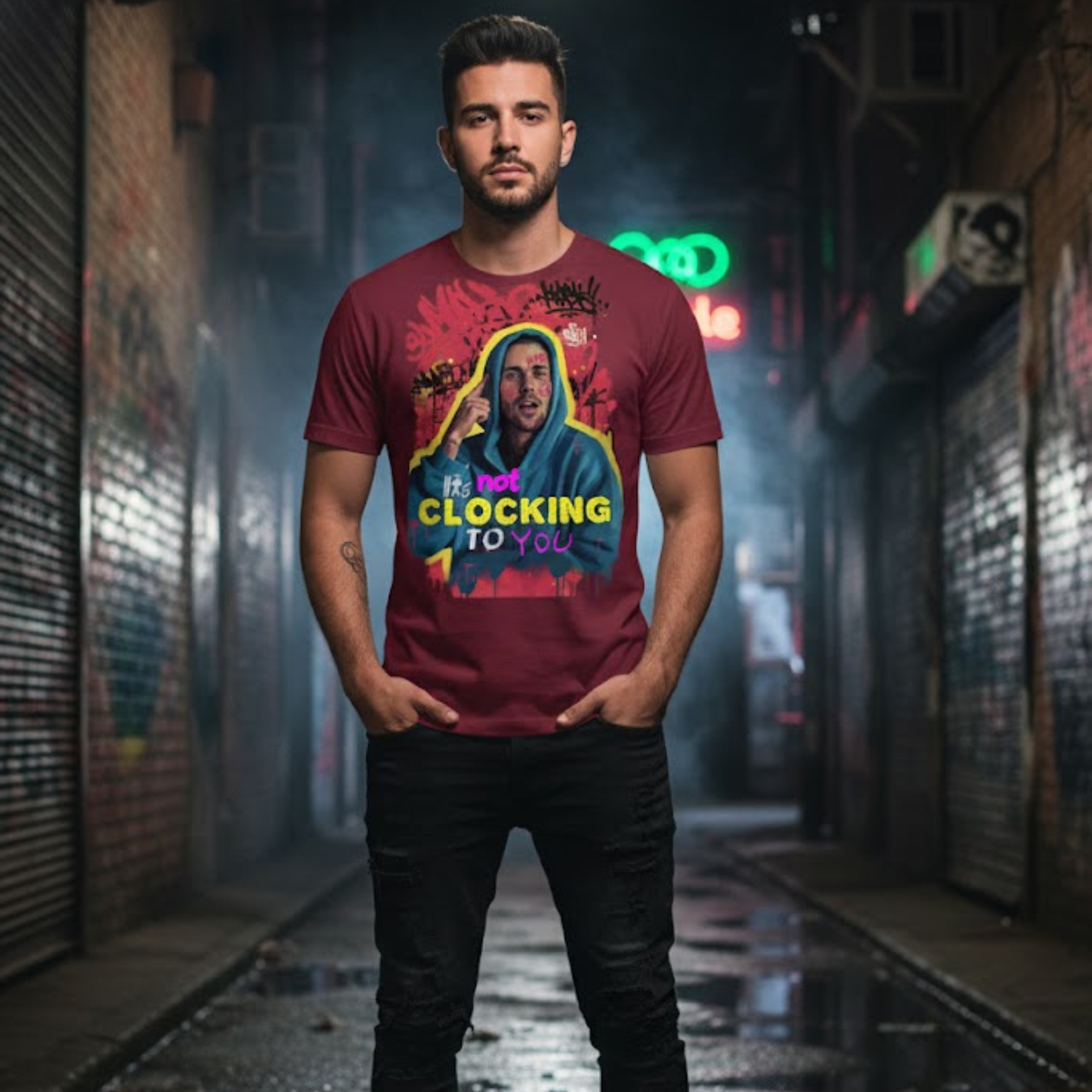 Unisex Cotton Tee | It's Not Clocking To You | Standing On Business Graphic T-shirt | LINEHAUS