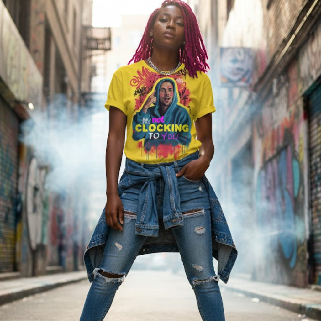 Unisex Cotton Tee | It's Not Clocking To You | Standing On Business Graphic T-shirt | LINEHAUS