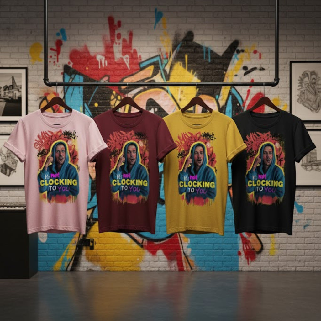 Unisex Cotton Tee | It's Not Clocking To You | Standing On Business Graphic T-shirt | LINEHAUS