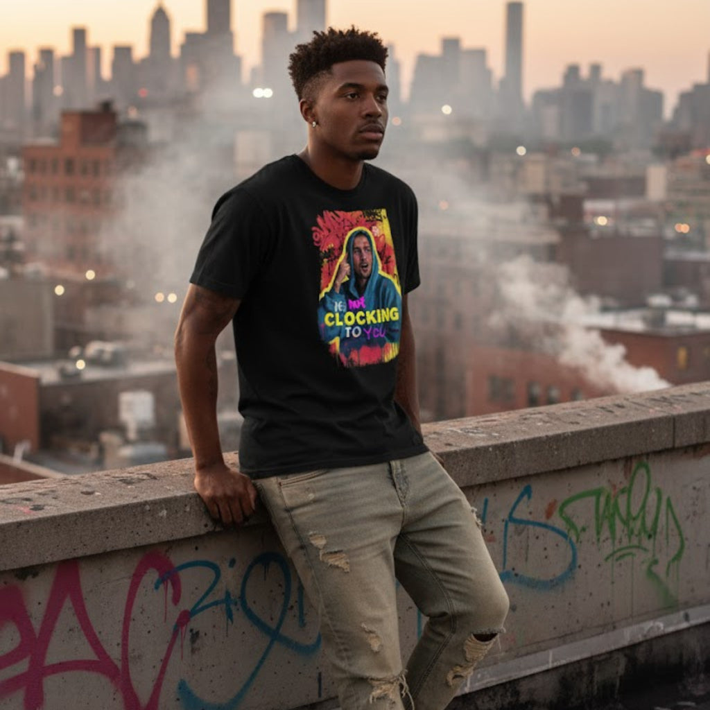 Unisex Cotton Tee | It's Not Clocking To You | Standing On Business Graphic T-shirt | LINEHAUS