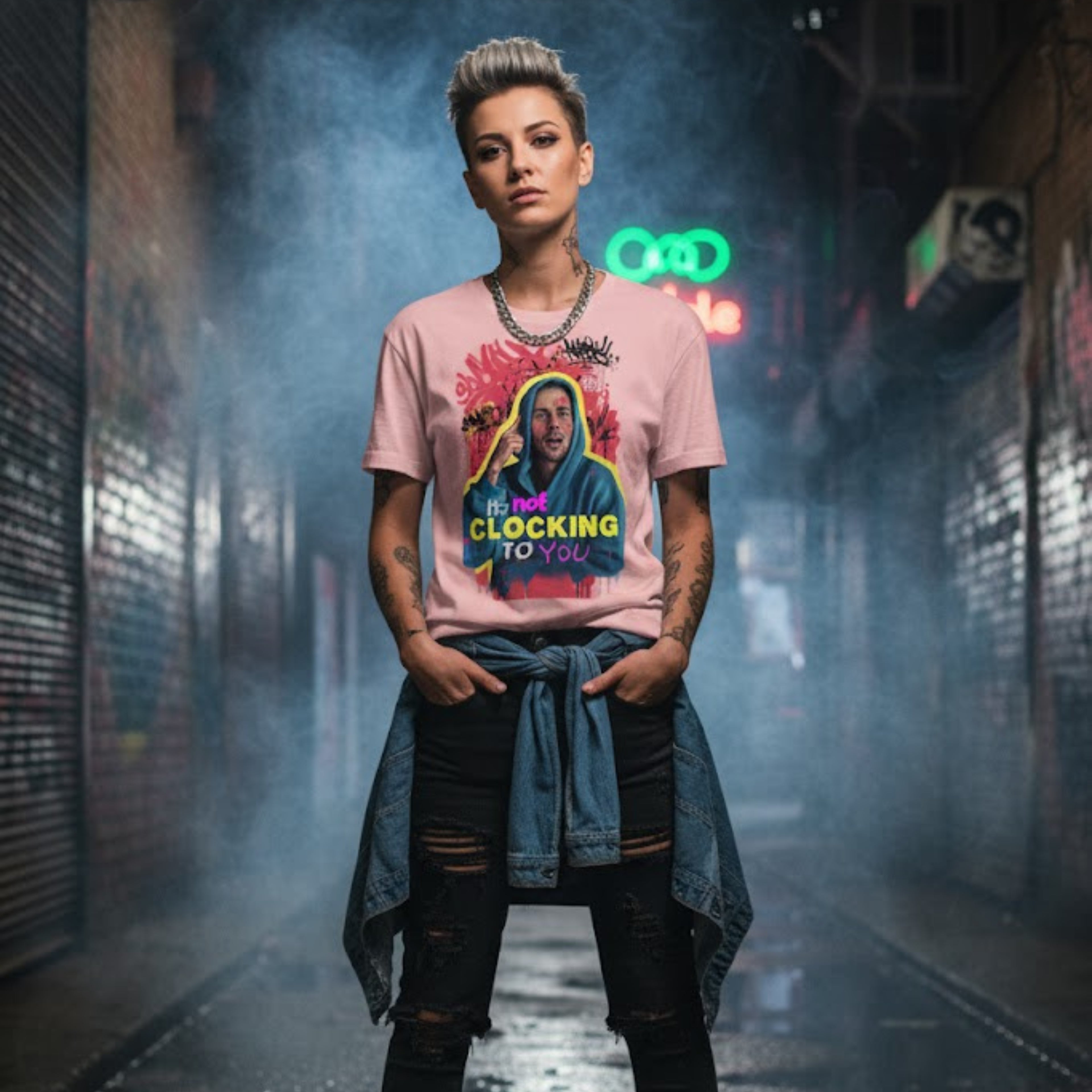 Unisex Cotton Tee | It's Not Clocking To You | Standing On Business Graphic T-shirt | LINEHAUS