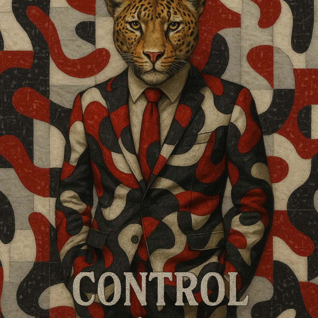 Control Leopard Stylish Wall Art | Modern Interior Poster | Masculine Decor | LINEHAUS