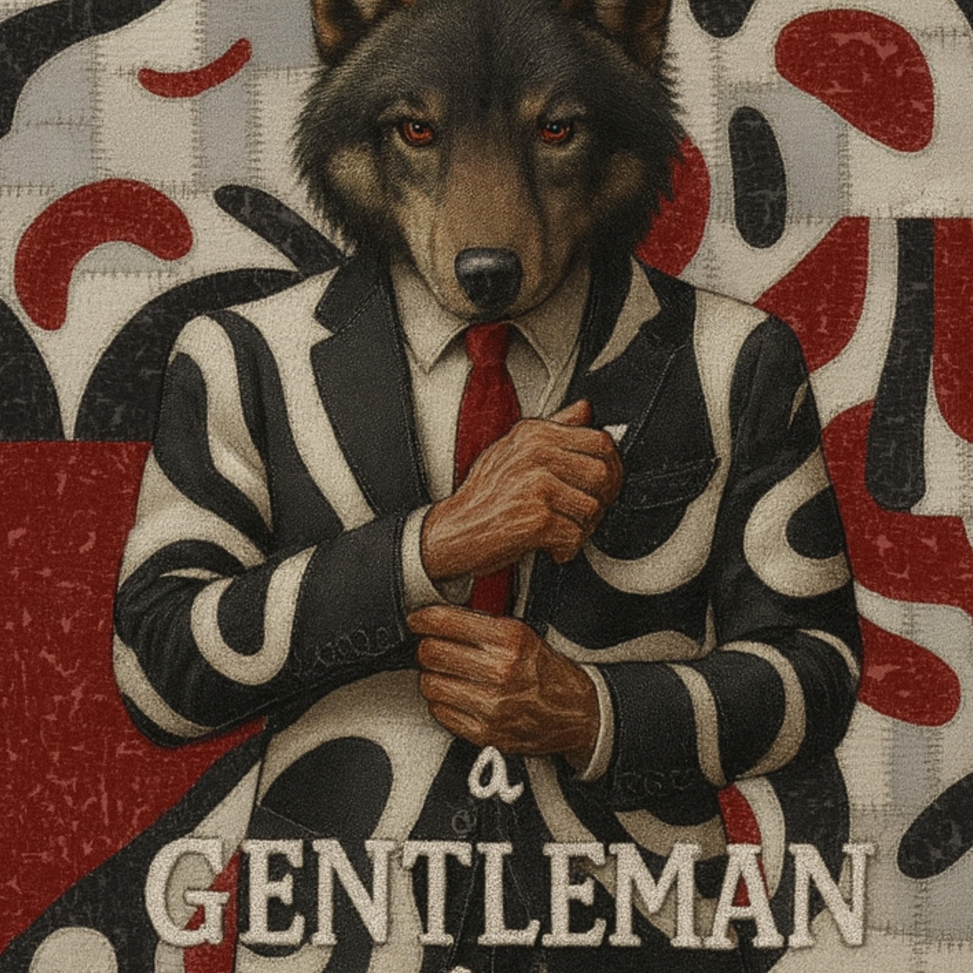 Gentleman Wolf Stylish Wall Art | Dark Quote Poster | Fashion Decor | LINEHAUS