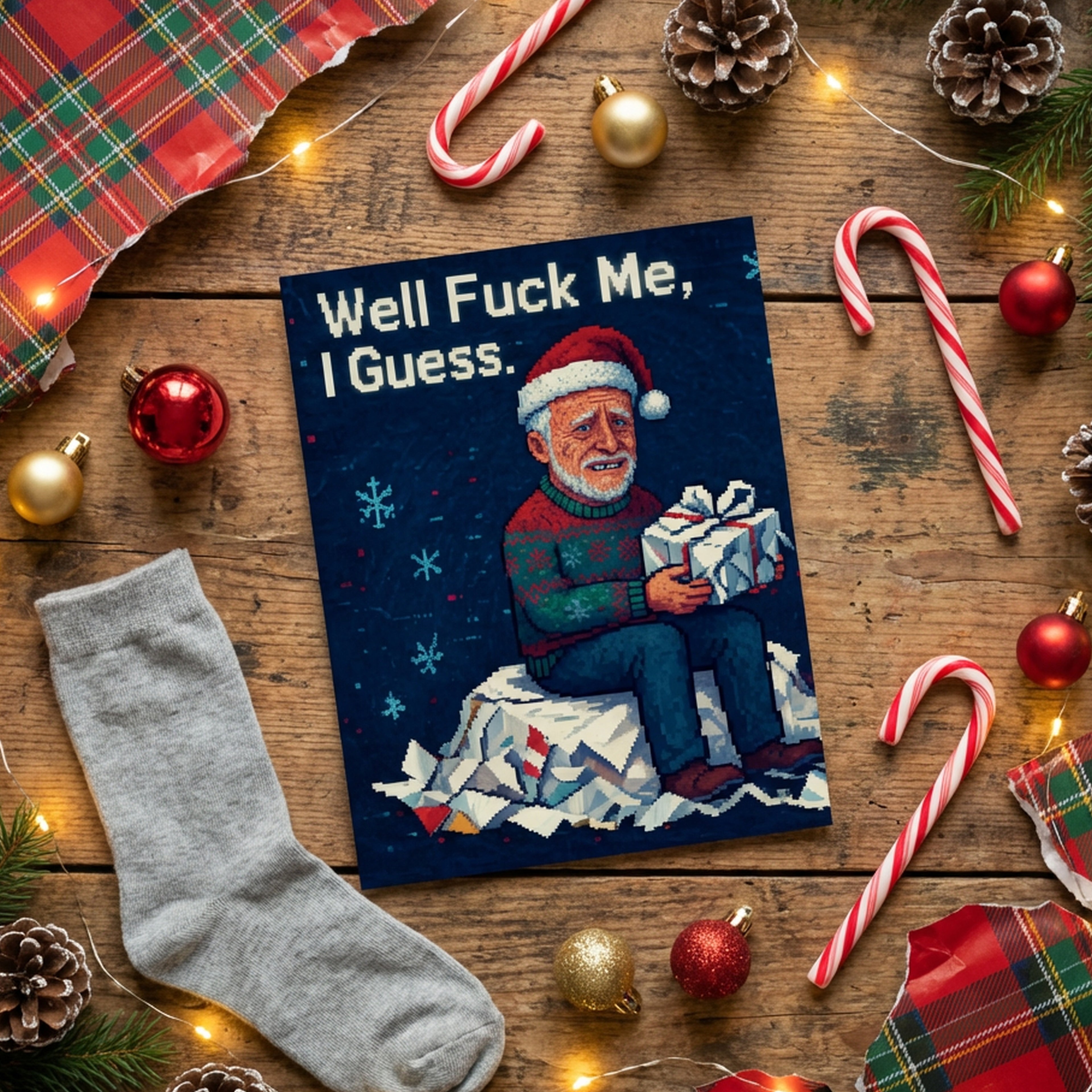 Worst Ever Christmas Cards 5-Pack | Ugly Xmas Goodies | Humorous Holiday Greeting Cards | LINEHAUS