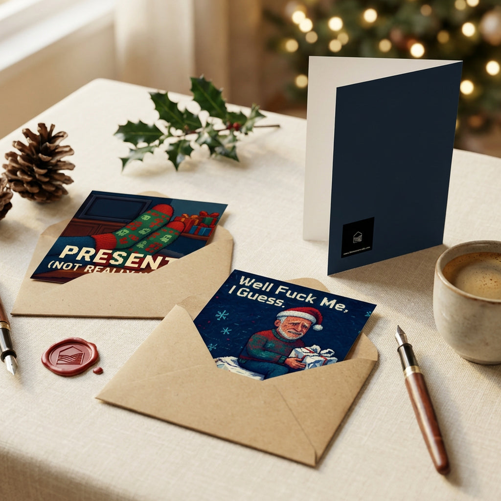 Worst Ever Christmas Cards 5-Pack | Ugly Xmas Goodies | Humorous Holiday Greeting Cards | LINEHAUS